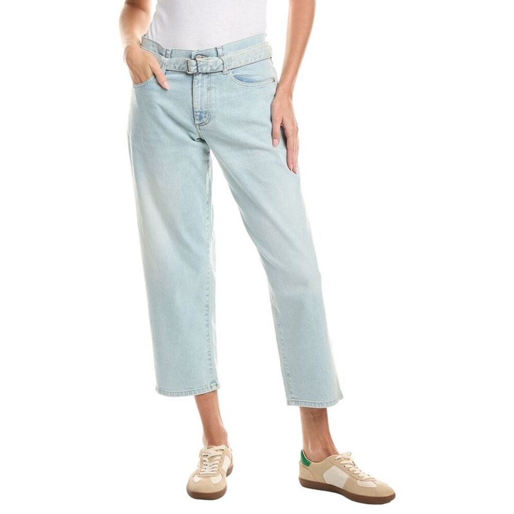 Proenza Schouler Womens Ellsworth Cropped Wide Jean, Blue